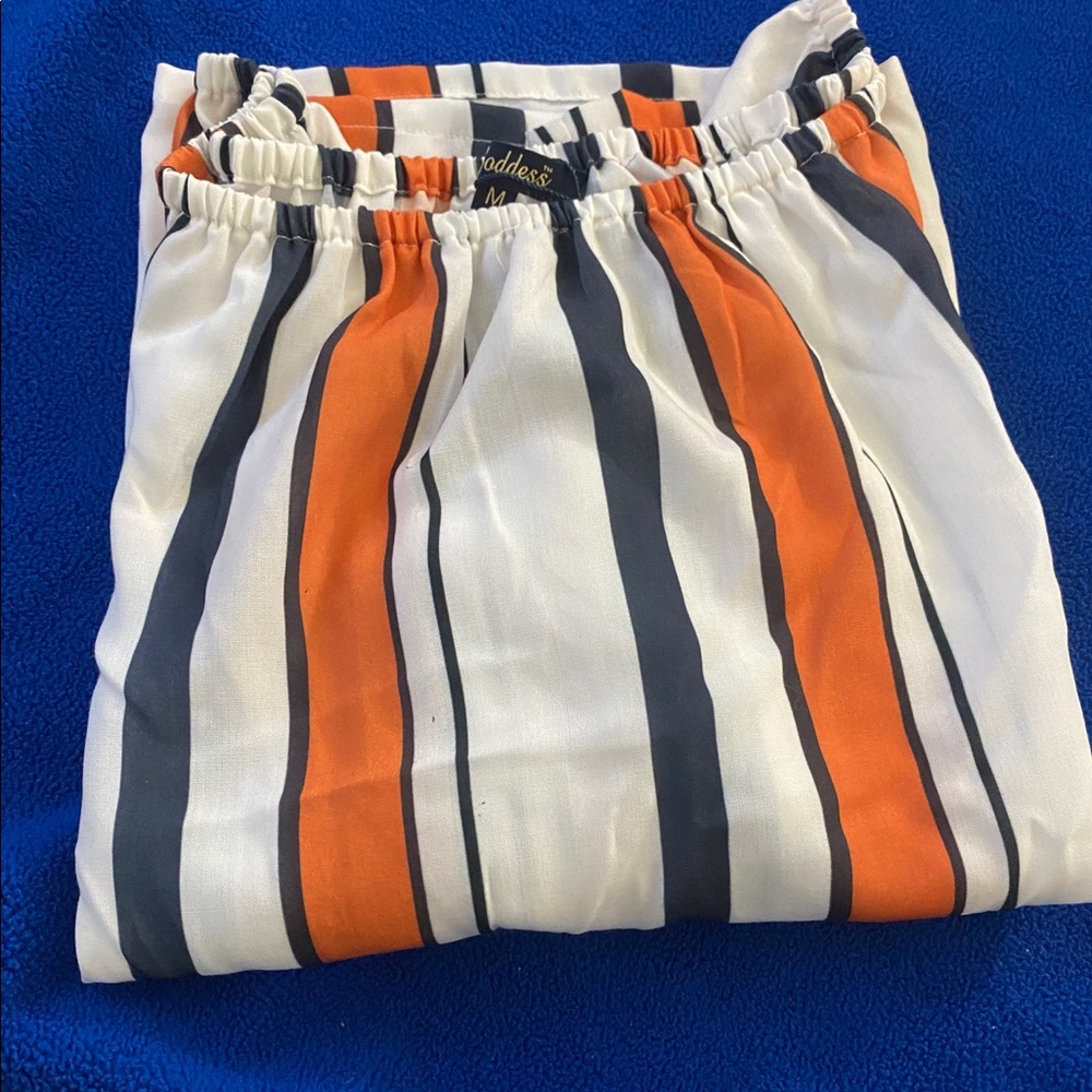 Off shoulder stripes top